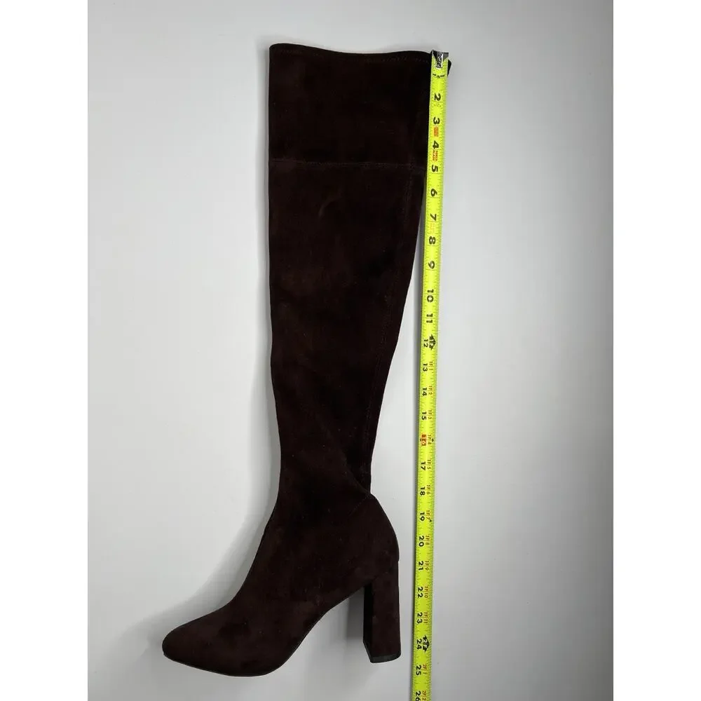 Jeffrey Campbell Parisah Brown Faux Suede Over the Knee Boot Women’s Size 6